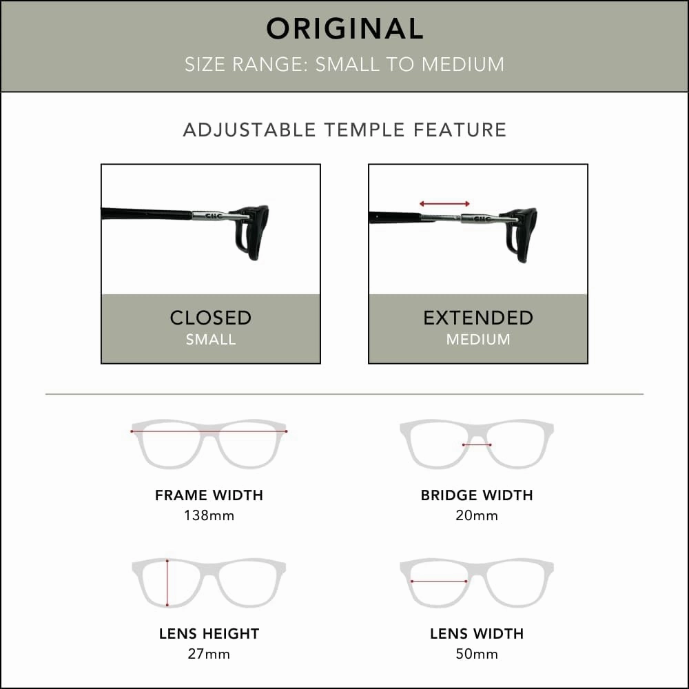 Clic Magnetic Reading Glasses for Men or Women, Computer Readers, Original (Small-Medium Size)