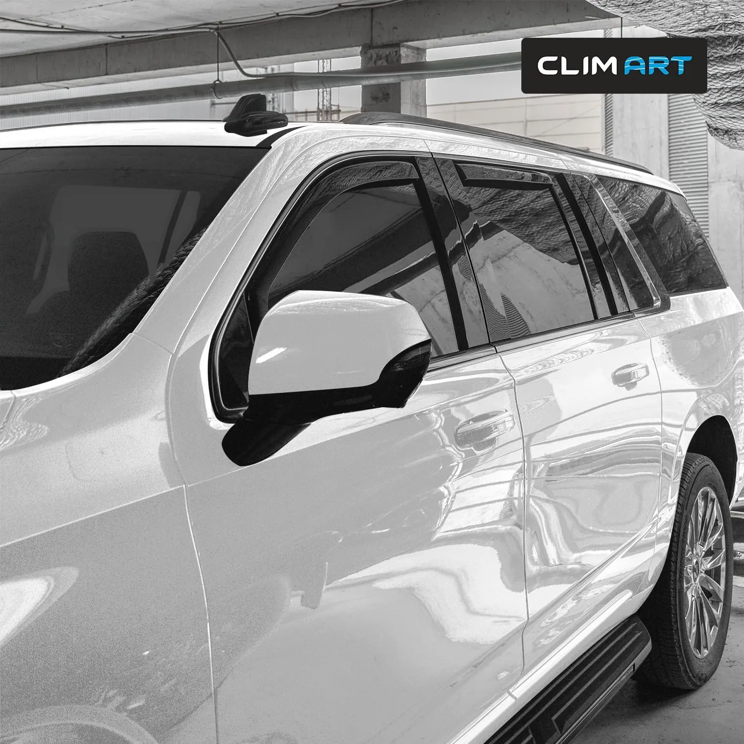 CLIM ART in-Channel Incredibly Durable Rain Guards for GMC Yukon XL 2021-2025, Original Window Deflectors, Vent Window Visors, Vent Deflector, 4 pcs.- 621317