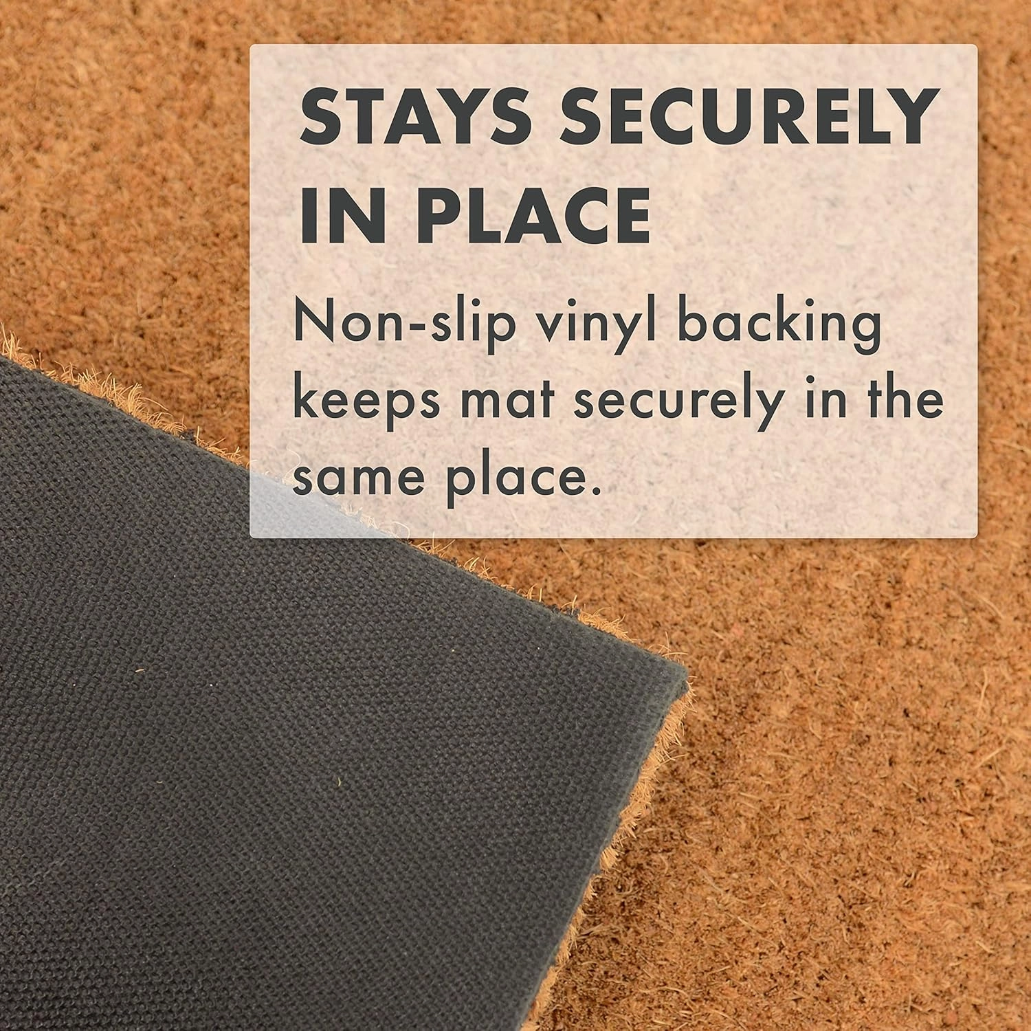 COCO MATS 'N MORE 22” x 36” Black Coir Personalized Door Mat, Made in USA Welcome Mats with Vinyl Backing | Tough Coir Bristles Cleans Dirtiest Shoes | Housewarming Gifts (Double Bordered)