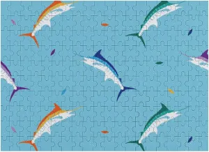 Colorful Marlin Fish Funny Jigsaw Puzzles Art Painting Picture Puzzle Personalized Game Gift for Women Men