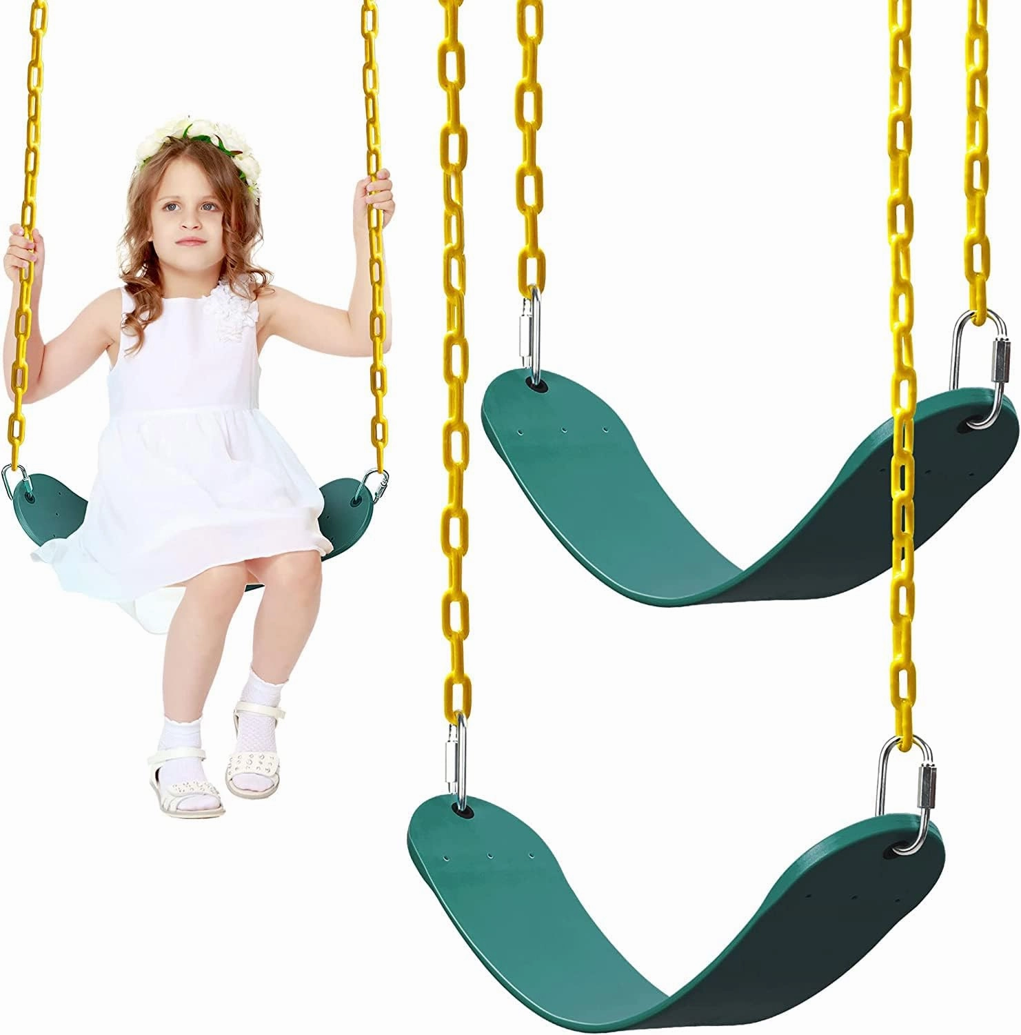 Commercial Grade Heavy Duty Plastic Swing Seat Outdoor Swing Chair Swing seat (Red)