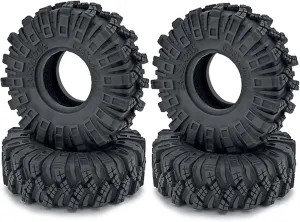 Compatible with Axial for SCX24 for Gladiator for Bronco 8PCS 62Mm 1.0 Inch Wheel Tires Soft Mud Rubber Tyres 1/24 RC Crawler Car RC Wheel Tires