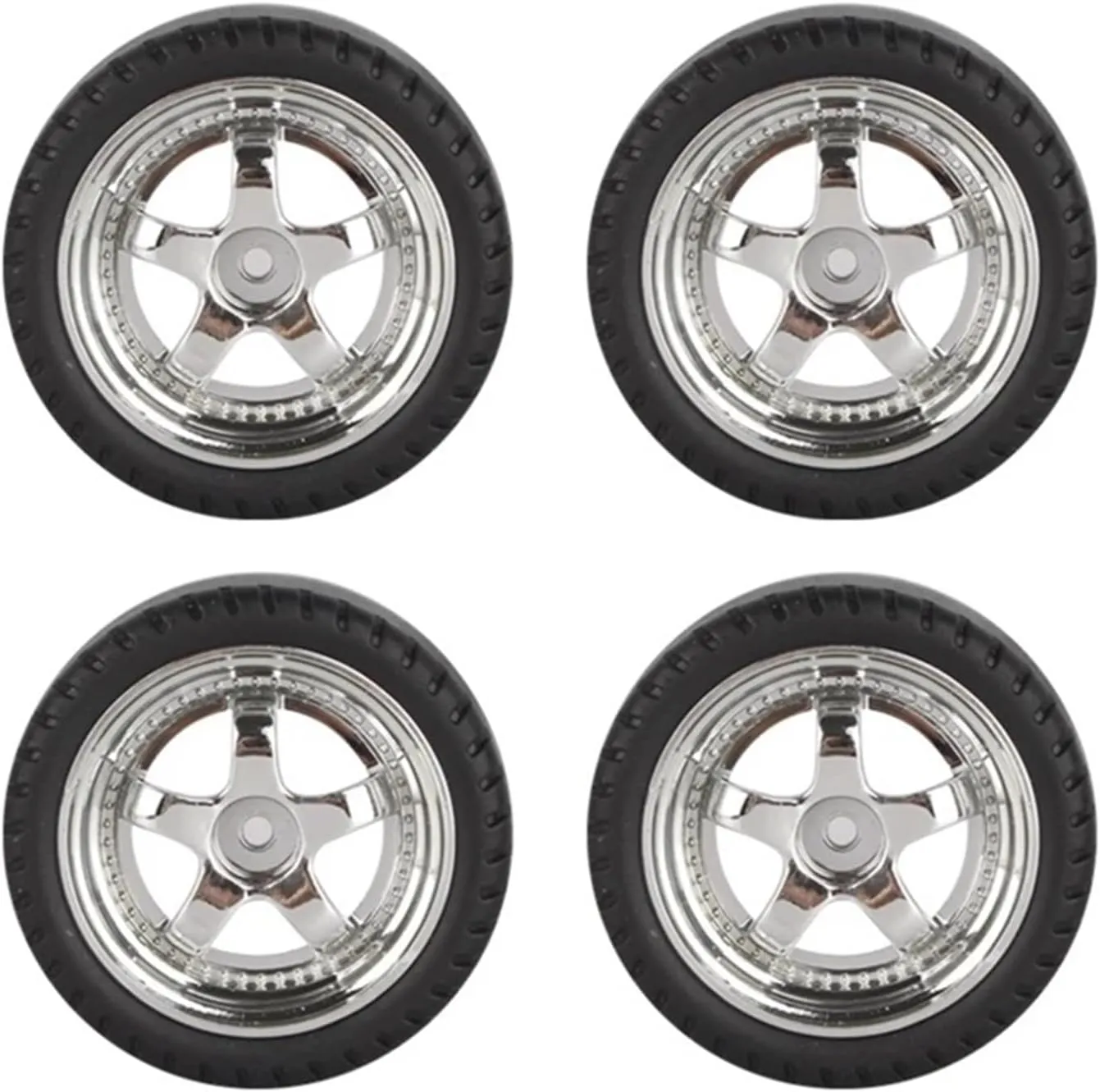 Compatible with LDRC AE86 A86 A86P LD1801 1/18 RC Car Upgrade Accessories RC Parts 4Pcs 33Mm RC Drift Tire Wheel Hard Tyre RC Wheel Tires(Color2)
