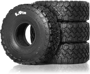Compatible with Redcat for Scx10 for Axial for Yikong D90 for Trx4 1/10 Rc Car for Rock Track Tyre 4Pcs 1.9Inch 116Mm Rubber Tires RC Wheel Tires