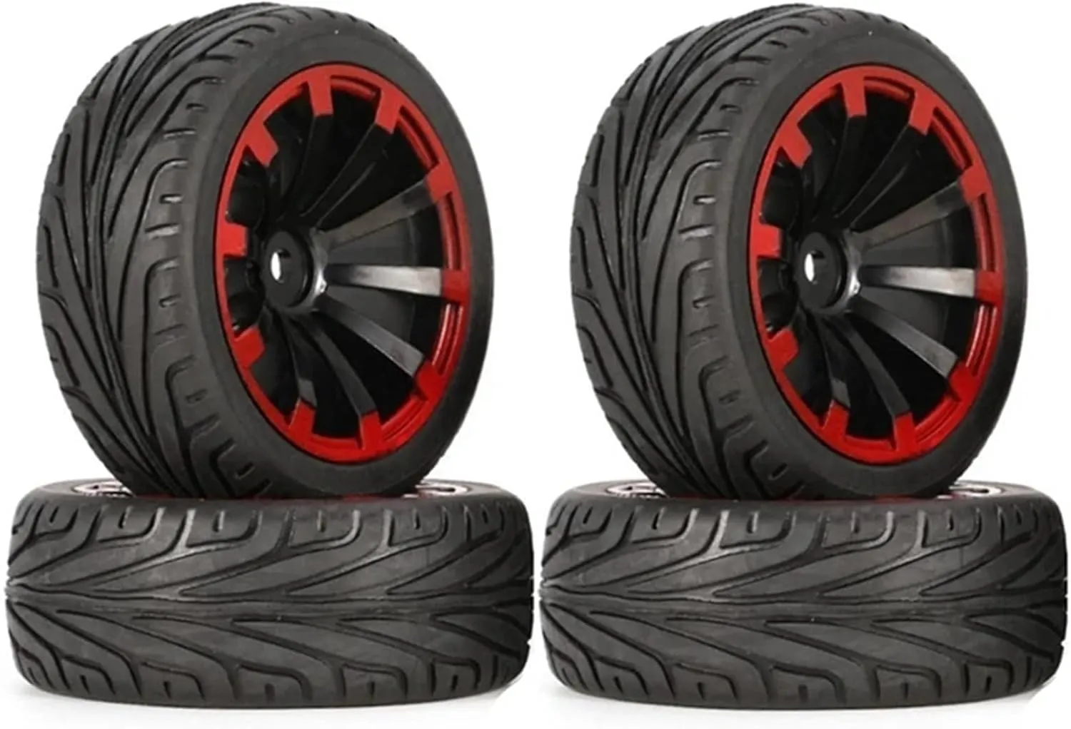 Compatible with Tamiya TT01 TT02 TA-06 XV-01 for HPI WR8 for Kyosho for HSP 1/10 RC for Racing Car Tires On Road Touring Drift Car Tyre RC Wheel Tires