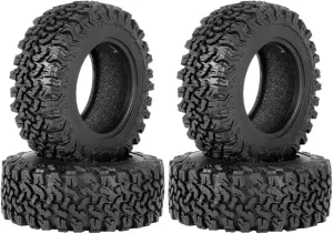 Compatible with Traxxas for D90 for Axial SCX10 for Redcat for MST 4PCS 90Mm 1.9 Rubber Tire Wheel Tyres for 1/10 RC Crawler Car RC Wheel Tires