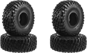 Compatible with Traxxas for TRX4 D90 for Axial for SCX10 II III for Redcat for MST 1/10 RC Crawler Car 117Mm 1.9 Rubber Tire Wheel Tyre RC Wheel Tires