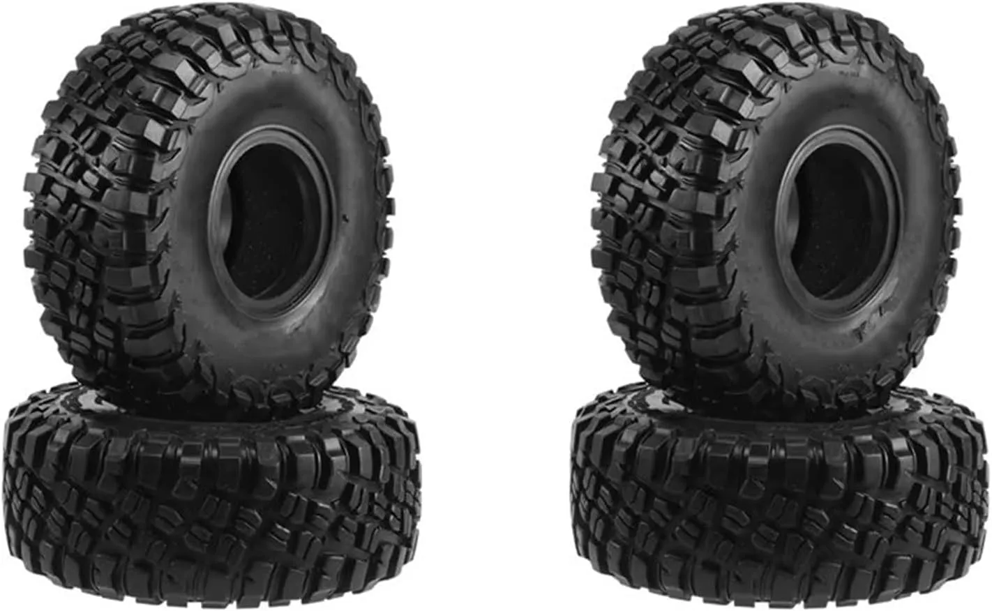 Compatible with Traxxas for TRX4 D90 for Axial for SCX10 II III for Redcat for MST 1/10 RC Crawler Car 117Mm 1.9 Rubber Tire Wheel Tyre RC Wheel Tires