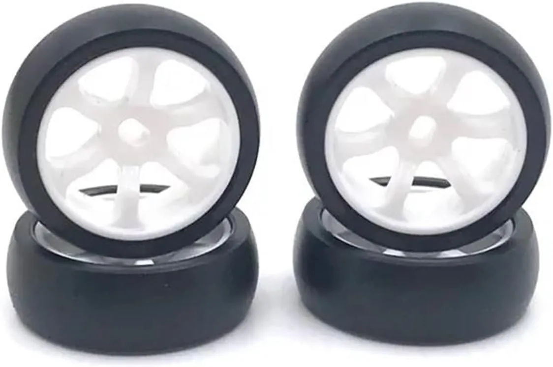 Compatible with Wltoys for 284131 K969 K989 P929 1/28 RC Car Upgrades Parts 4Pcs Hard Plastic Drift Tire Tyre Wheel RC Car Upgrade Parts RC Wheel Tires
