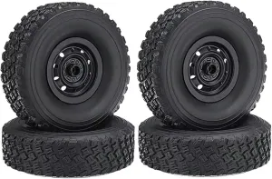 Compatible with WPL C14 C24 C34 C44 C24-1 FJ40 1/16 RC Car Upgrade Parts Spare Accessories 4Pcs 67mm Tire Wheel Tyre RC Wheel Tires
