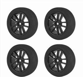 Compatible with 144001 124016 124017 124018 124019 104001 4Pcs 66mm Foam Tire Sponge Tyre Wheel Rim Set RC Car Upgrade Parts RC Wheel Tires
