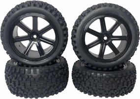 Compatible with 144001 for 144010 124019 124018 124017 12428 4Pcs Tires Widening Tires Wheel 1/12 1/14 RC Car Upgrade Parts Accessories RC Wheel Tires