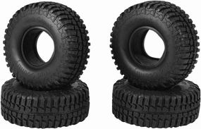 Compatible with Axial for SCX10 90046 AXI03007 TRX4 D90 CC01 4PCS 100MM 1.9 Rubber Tires Tyres Wheel for 1/10 RC Crawler Car RC Wheel Tires