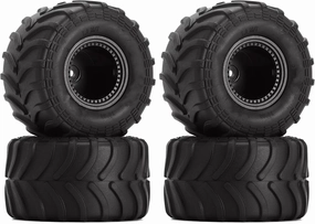 Compatible with Axial for SCX24 FMS FCX24 AX24 1/24 RC Crawler Car Truck Wheel Rim Tires Set 4PCS 70 * 38mm RC Tyre Spare Parts RC Wheel Tires(Color5)