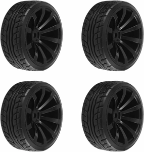 Compatible with Tamiya TT01 TT02 XV01 TA06 PTG-2 for HPI WR8 for Kyosho for HSP 1/10 RC for Racing Car Tires On Road Touring Drift Tyre RC Wheel Tires