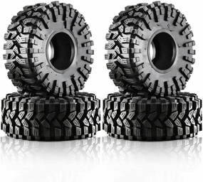 Compatible with Traxxas TRX4 D90 for Axial SCX10 90046 II for Redcat 1/10 RC Crawler Car 4Pcs 120mm 1.9In Rubber Tire Wheel Tyre Parts RC Wheel Tires