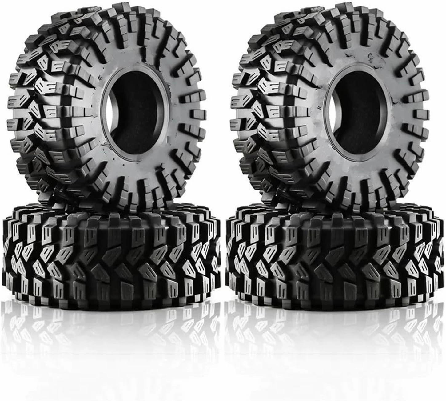 Compatible with Traxxas TRX4 D90 for Axial SCX10 90046 II for Redcat 1/10 RC Crawler Car 4Pcs 120mm 1.9In Rubber Tire Wheel Tyre Parts RC Wheel Tires