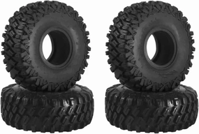 Compatible with Trxs for TRX4 for D90 for Axial for SCX10 90046 II for Redcat 1/10 RC Crawler Car 120mm 1.9 Rubber Tire Wheel Tyre 4pcs RC Wheel Tires