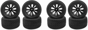 Compatible with Wltoys for 144001 124019 12428 104001 for Haiboxing 16889 SG1601 8Pcs 90Mm Rubber Tires Tyre Wheel RC Car Upgrade Parts RC Wheel Tires