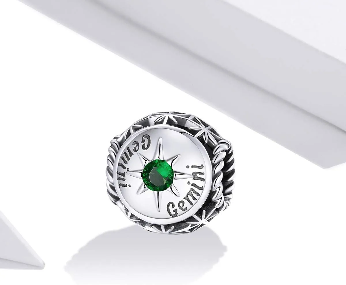 Constellation Charm 925 Sterling Silver Birthstone Anniversary Love Letter Family Christmas DIY Lucky Charm for Pandora Charm Bracelet