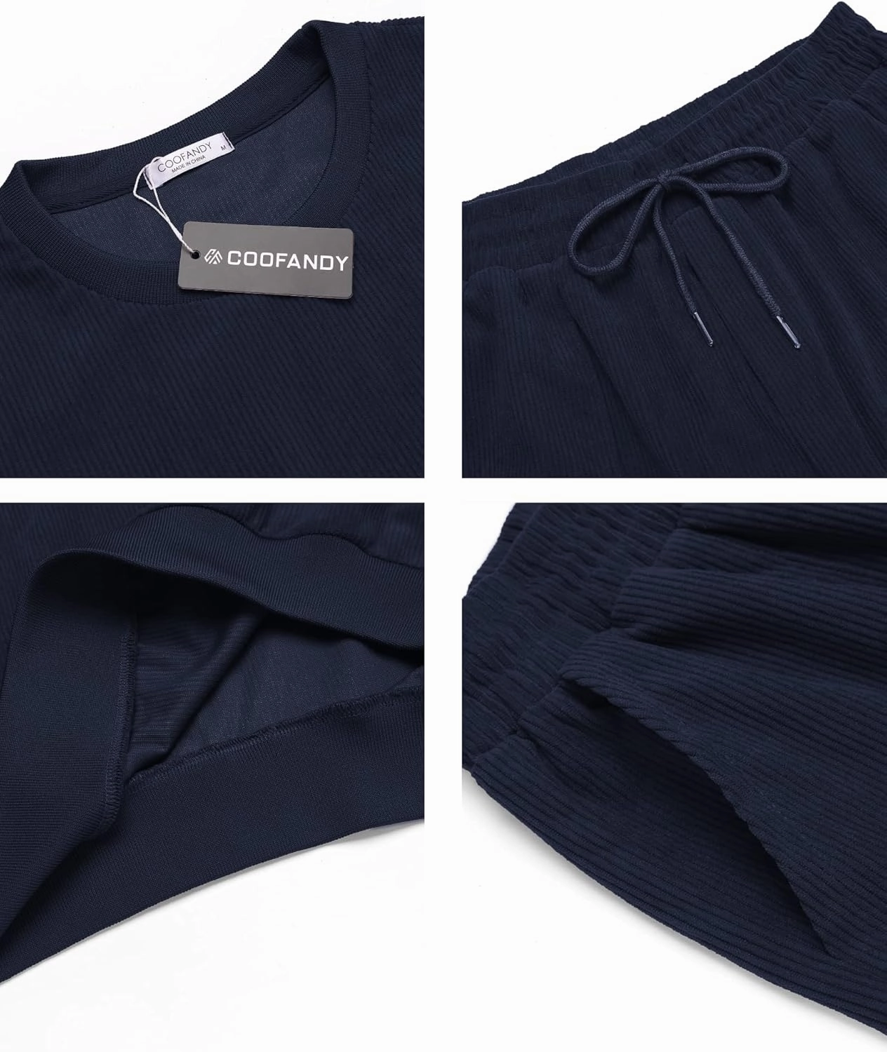 COOFANDY Men's Tracksuit 2 Piece Sweatsuit Set Long Sleeve Pullover Athletic Suit For Sports Casual Fitness Jogging