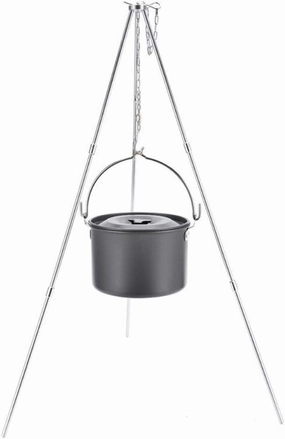Cooking Campfire Foldable Tripod Camping Picnic Fire Oven Shelf Pot Pan Holder