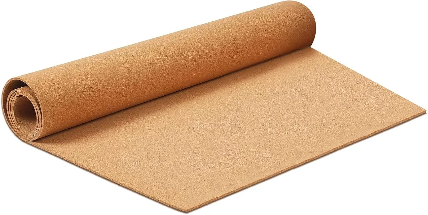 Cork Board Roll 48" x 24", 1/4" Thick Non-Adhesive Decorative Large Corkboard Bulletin Board Sheet for Walls/Office, ZHIDIAN 2' x 4' Premium Frameless Natural Cork Board for DIY Projects