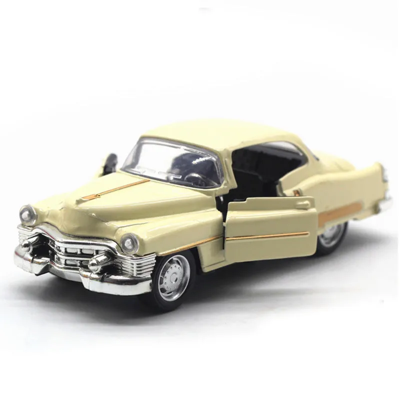 Coupe Retro Simulation Pull Back Alloy Diecast Vehicle 1:32 Scale, Pink, Orange, Red, Beige, AMB, NEW!