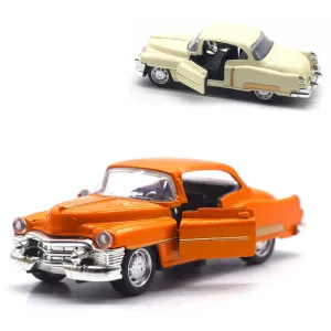 Coupe Retro Simulation Pull Back Alloy Diecast Vehicle 1:32 Scale, Pink, Orange, Red, Beige, AMB, NEW!