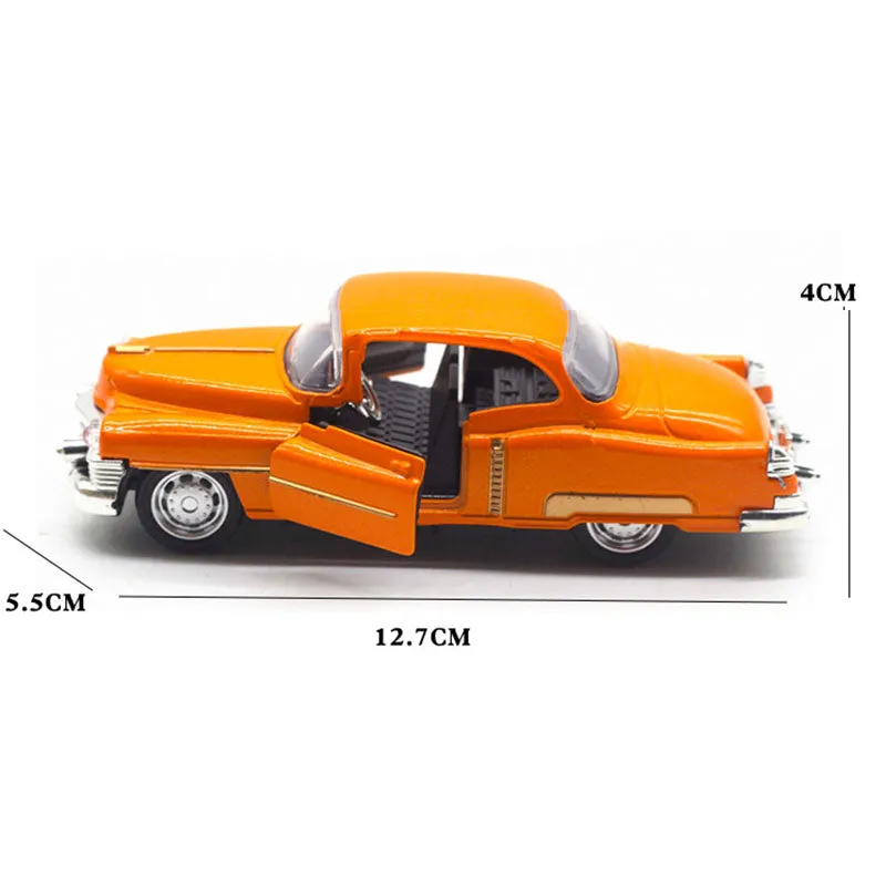 Coupe Retro Simulation Pull Back Alloy Diecast Vehicle 1:32 Scale, Pink, Orange, Red, Beige, AMB, NEW!