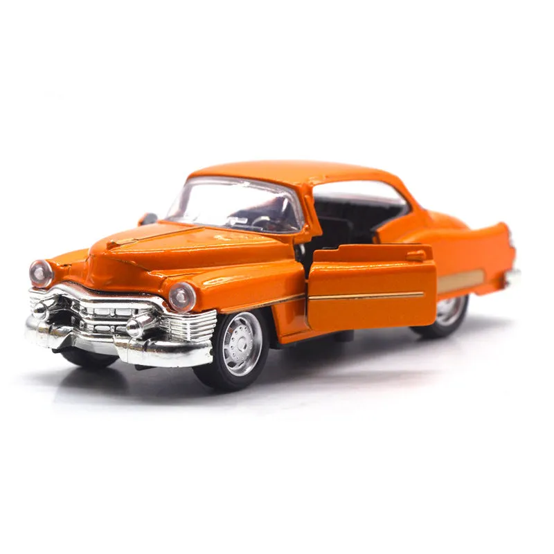 Coupe Retro Simulation Pull Back Alloy Diecast Vehicle 1:32 Scale, Pink, Orange, Red, Beige, AMB, NEW!