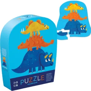 Crocodile Creek | Mini Shaped Puzzle 12pc - Dino Friends