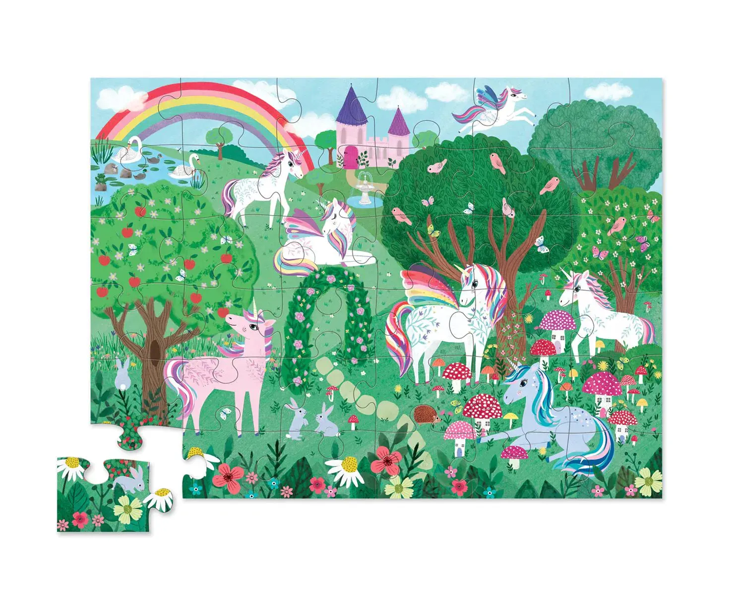 Crocodile Creek | Unicorn Garden - 36pc Floor Puzzle
