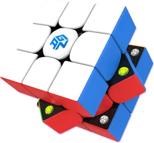 CuberShop GAN 356 M 3x3 Magnetic Speed Cube Lite, Gans 3X3 Stickerless Magnetic Cube, Smooth & Fast 3 by 3 Lite Flagship Performance, GAN 356M Puzzle Toy Speed Cube