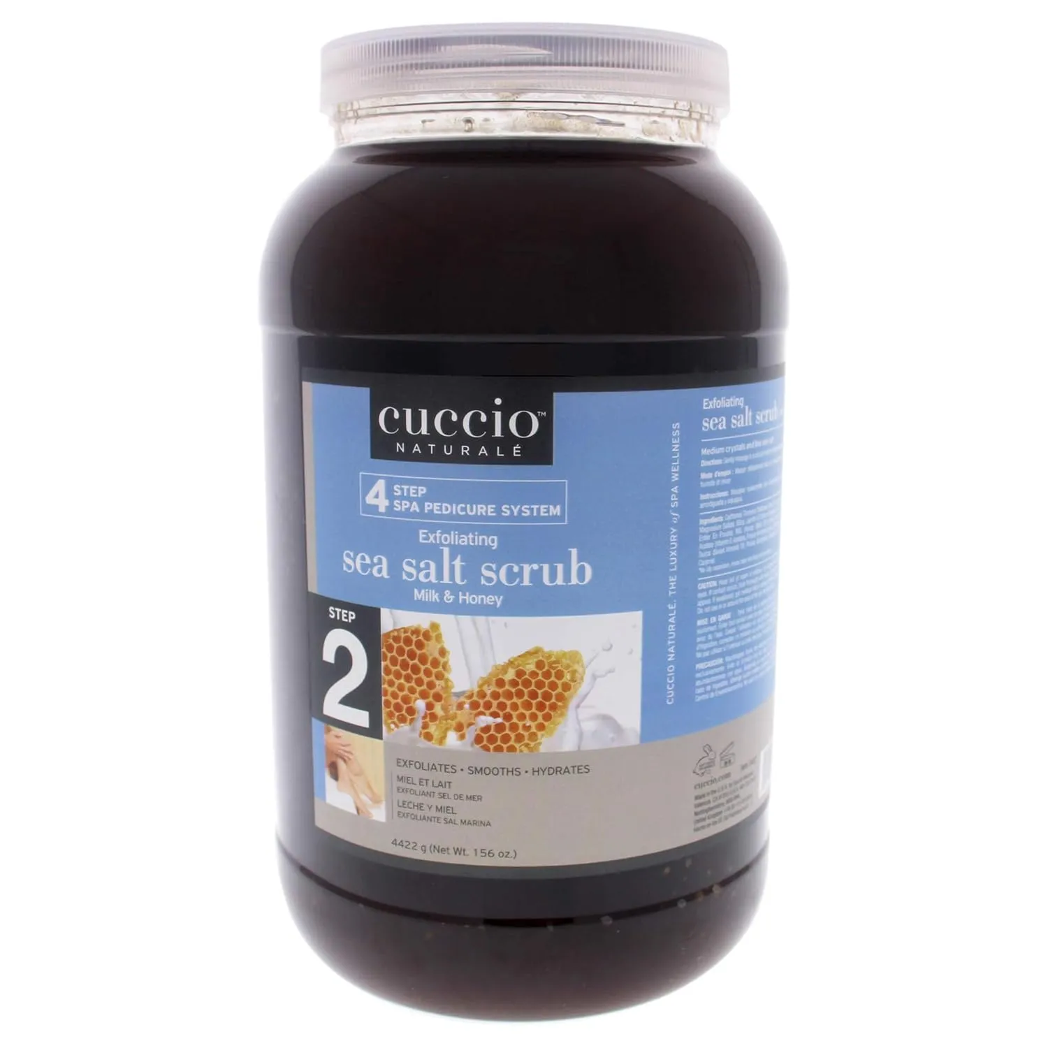 Cuccio Cuccio Sea Salt Scrub - Milk and Honey 120 Oz, 120 Ounce