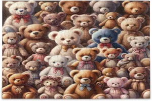 Cute Teddy Bears Puzzles 500 Piece Jigsaw Puzzles for Adults 20.5×14.9 in