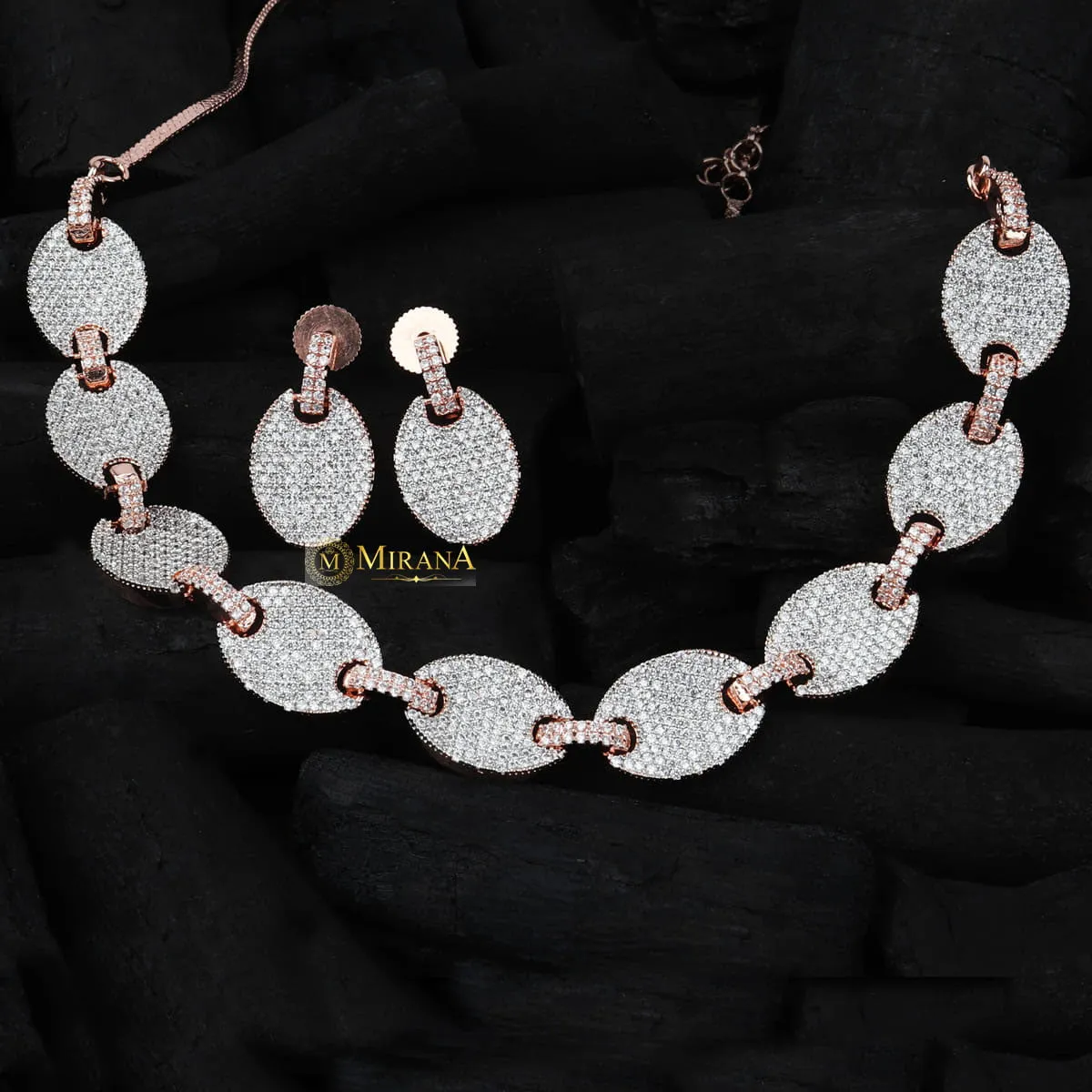 CZ Oval Series Necklace Set