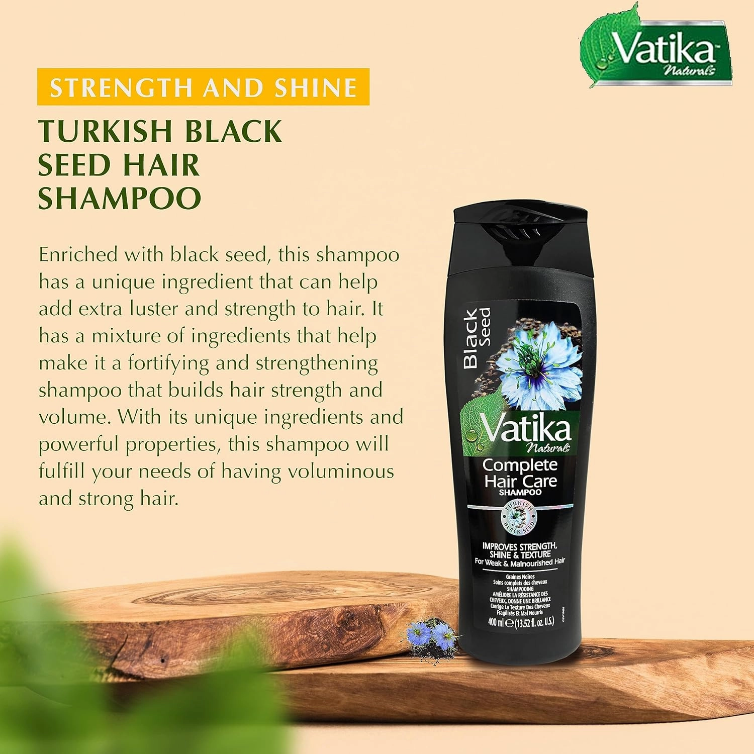 Dabur Vatika Naturals Shampoo and Conditioner Set (Black Seed)