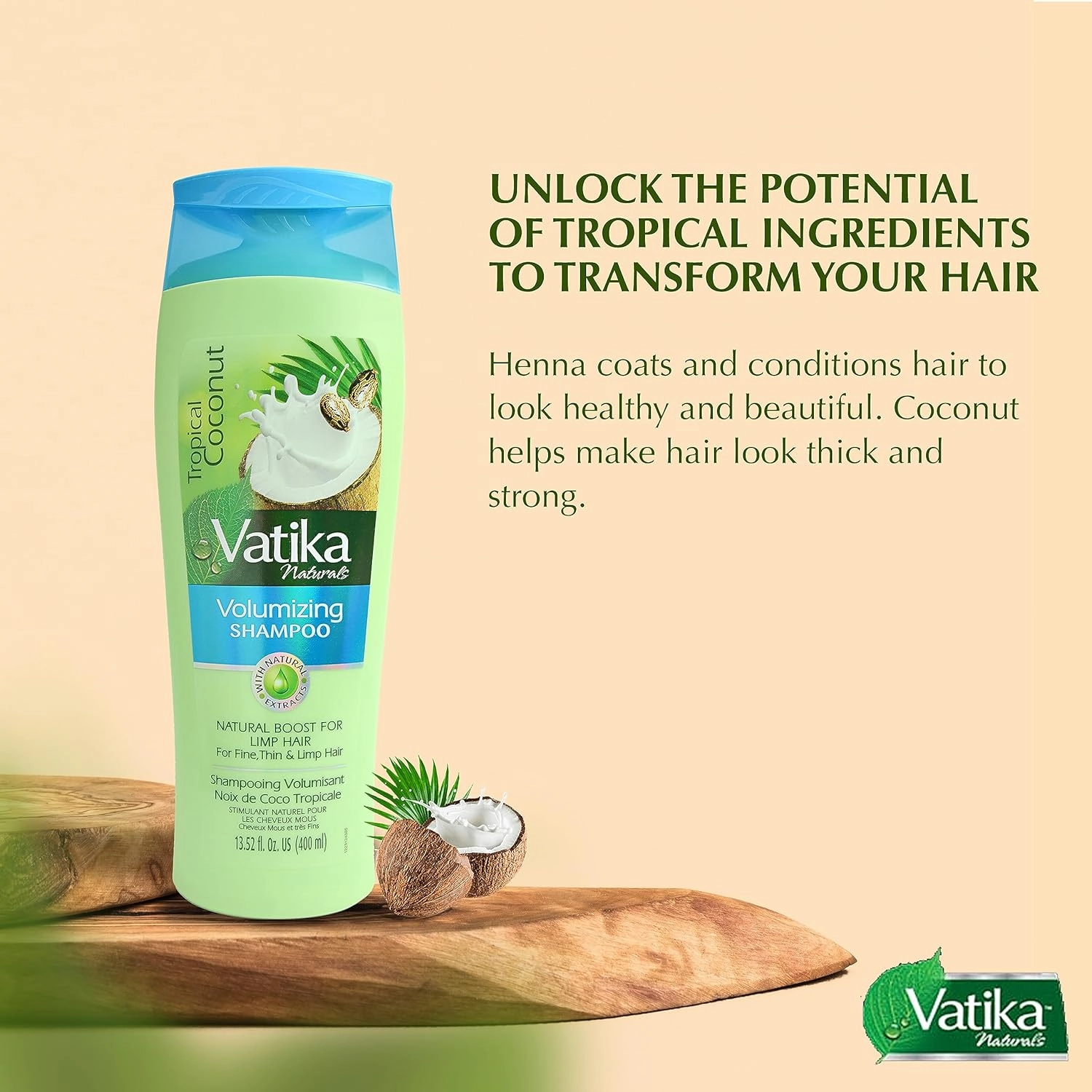 Dabur Vatika Naturals Shampoo and Conditioner Set (Coconut)