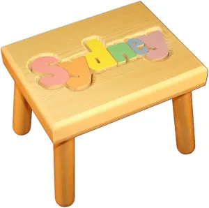 Damhorst Toys Child's Name Puzzle Stool Pastel Letters