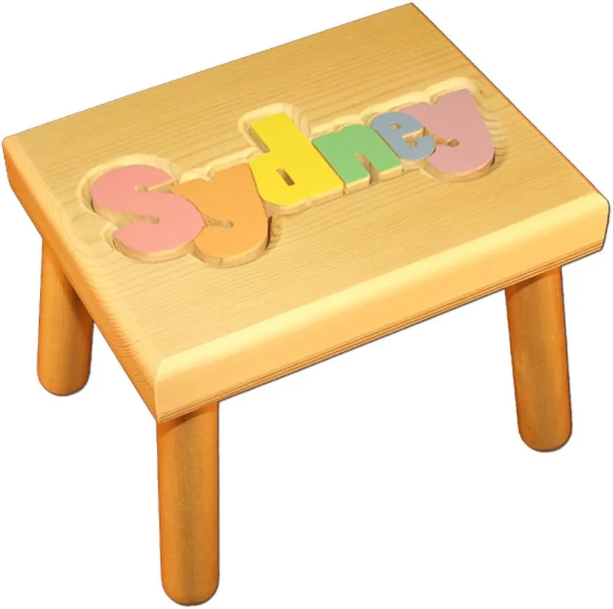 Damhorst Toys Child's Name Puzzle Stool Pastel Letters