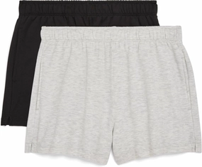 Danskin Women's 2 Pack Fleece Pull on Shorts