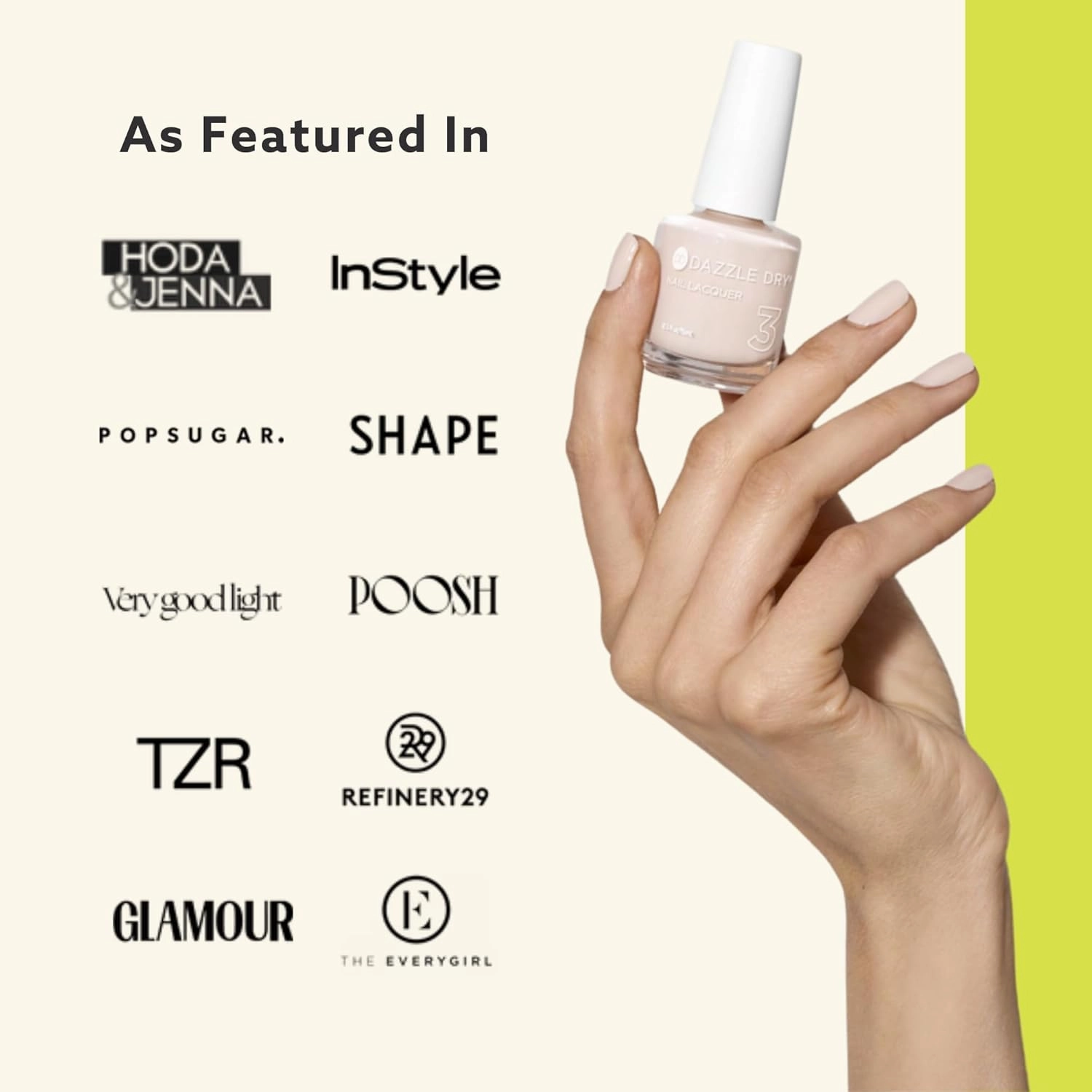 Dazzle Dry Mini Kit 4 Step System - Strawberry Macaron, a semisheer pale strawberry with lavender undertones. (5 Piece Kit / 5 Manicures)