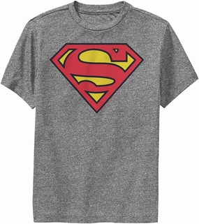 DC Comics Superman Classic Logo Boys Short Sleeve Tee Shirt