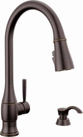 Delta 19831Z-RBSD-DST Hazelwood Kitchen Faucet, Venetian Bronze