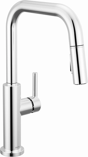 Delta 19868LF Nicoli 1.8 GPM Single Hole Pull Down Kitchen Faucet - Includes Escutcheon - Chrome