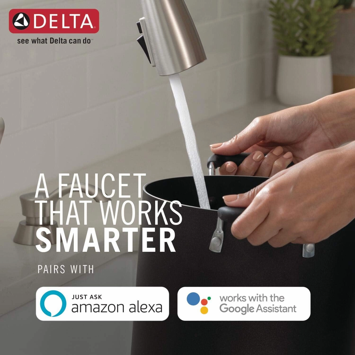 Delta Faucet Essa VoiceIQ Touchless Kitchen Faucet with Pull Down Sprayer, Smart Faucet, Alexa and Google Assistant Voice Activated, Kitchen Sink Faucet, Champagne Bronze 9113TV-CZ-DST