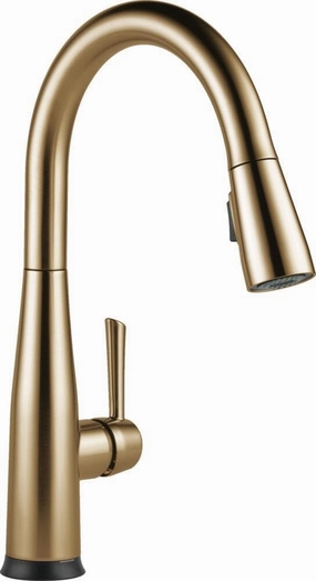 Delta Faucet Essa VoiceIQ Touchless Kitchen Faucet with Pull Down Sprayer, Smart Faucet, Alexa and Google Assistant Voice Activated, Kitchen Sink Faucet, Champagne Bronze 9113TV-CZ-DST