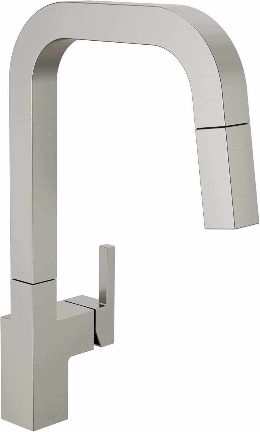 Delta Faucet Junction Brushed Nickel Kitchen Faucet, Kitchen Faucets with Pull Down Sprayer, Kitchen Sink Faucet, Faucet for Kitchen Sink, Magnetic Docking Spray Head, Spotshield Stainless 19825LF-SP