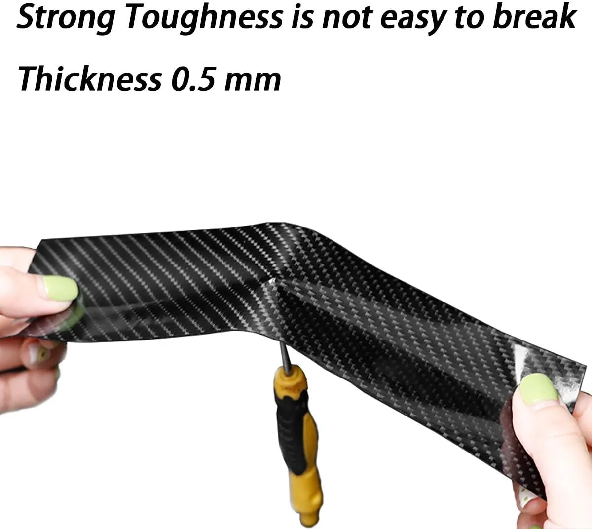 DGSL Car Door Edge Guards Door Sill Protector 5D Carbon Fiber Car Wrap Film Vinyl Automotive Wrap Film Car Door Sill Protection Film Anti-Collision Fits for Most Car (2.7In x 49Ft)